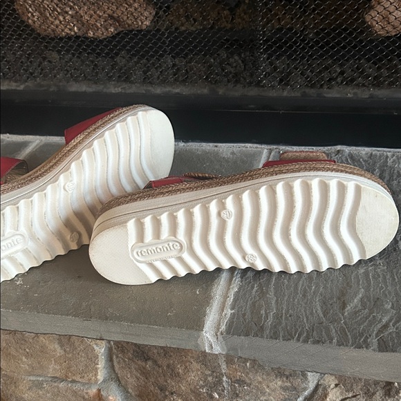 Remonte - Orange Women's Sandals with Tan Accents - Picture 7 of 7